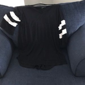 Heimish USA Black & White Tunic Top